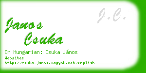 janos csuka business card