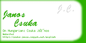 janos csuka business card